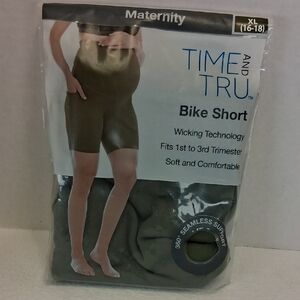 Time and Tru Olive Maternity Bike Shorts Soft And Comfortable